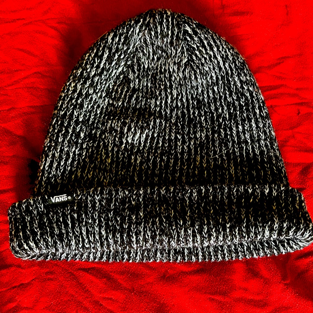 Black grey vans beanie